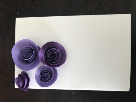 3D Flower Mother's Day Card - begin gluing to card