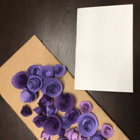 3D Flower Mother's Day Card - use sturdy paper as the card base
