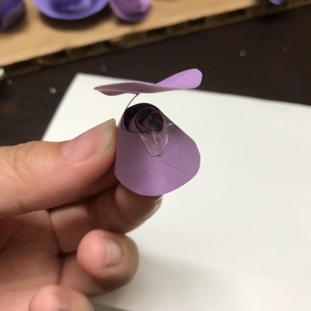 3D Flower Mother's Day Card - gluing the last wrap