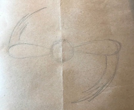 Book Pocket Pillow - Create templates for the propeller and center pieces.