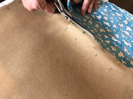 Book Pocket Pillow - cutting out pocket