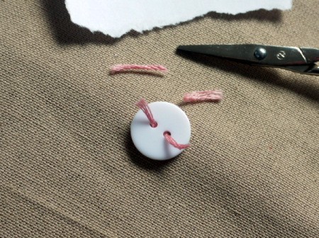 New Baby Greetings Card - trim ends of floss