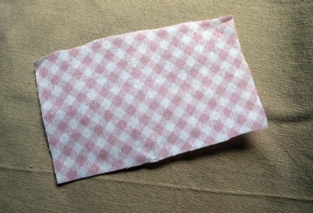 New Baby Greetings Card - cut a piece of fabric larger than the message