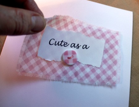 New Baby Greetings Card - position it on the card