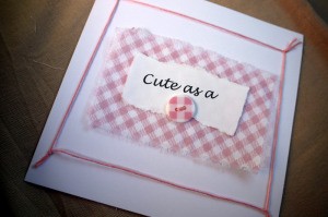 New Baby Greetings Card - finished card