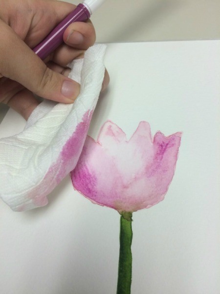 10 Minute Watercolor Using Markers