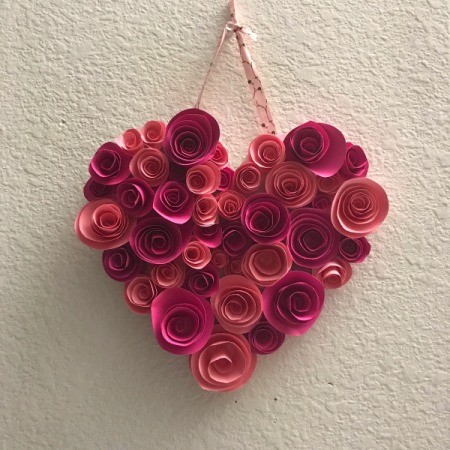 Hanging Floral Heart - hanging heart