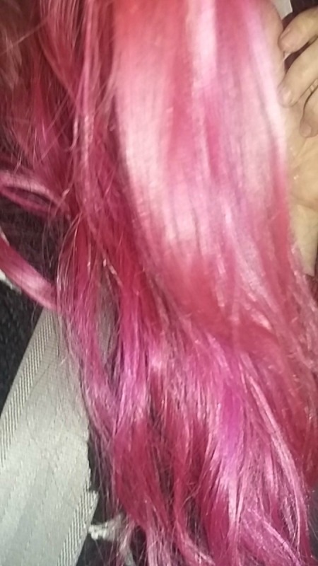 Toning Down Dyed Hair - bright pink hair