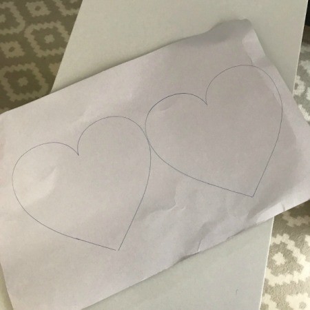 Hanging Floral Heart - hand drawn hearts