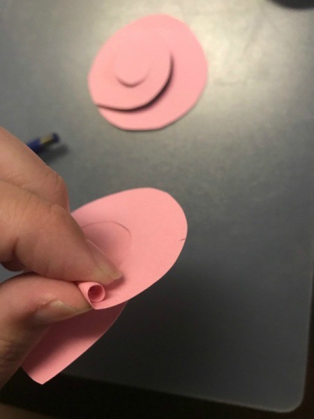 Hanging Floral Heart - wrapping spiral