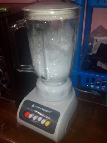 Easy Way to Clean a Blender - running blender with soap and water