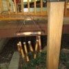 Making A Bamboo Wind Chime - closeup of hanging wind chime