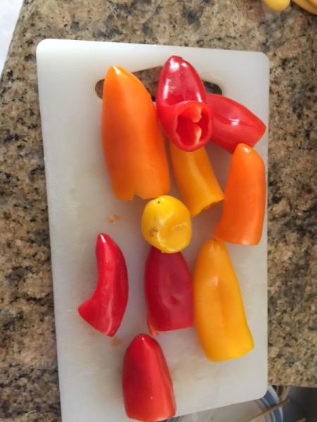 peppers ready to chop