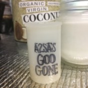 A bottle of homemade goo gone.