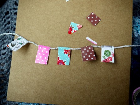 Bunting Greetings Card - trim them all to the same length