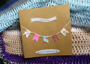 Bunting Greetings Card - finished card