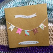 Bunting Greetings Card - finished card