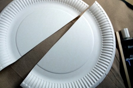 Paper Plate Fan - cut plate in half