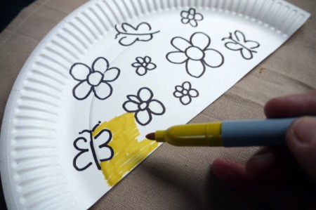 Paper Plate Fan - color