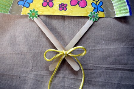 Paper Plate Fan - add a rib