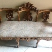 Value of Antique Love Seat - ornate wooden love seat