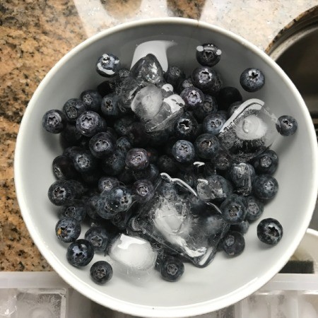 Wash Blueberries in Ice Water