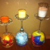 Wine Glass Candle Holders - wine glass candle holders completed