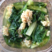 Lettuce Shrimp Soup in bowl