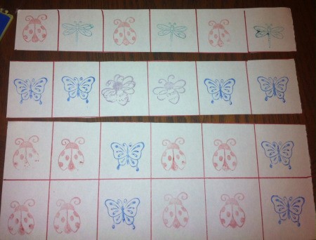 Insect Stamping Activities - allow child to complete pattern