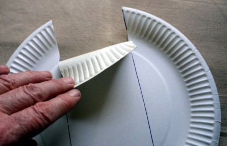 Paper Plate Cookie Gift Basket - fold in the ends