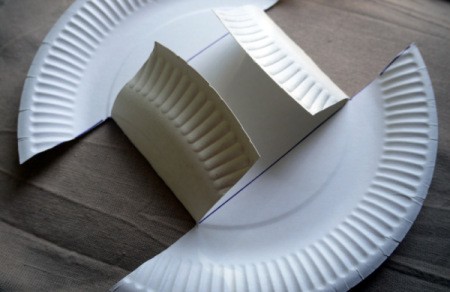 Paper Plate Cookie Gift Basket - crease