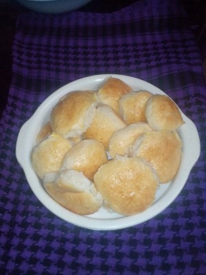 Easy No Knead Bread baked in bowl