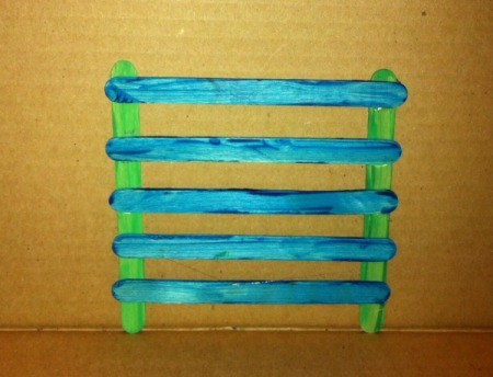 Craft Stick Earring Holder - glue on three more sticks