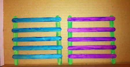 Craft Stick Earring Holder - create the second side the same way