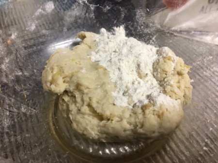 flour added to batter