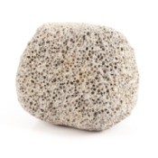 A round pumice stone, to be used for cleaning.