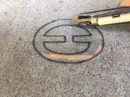 DIY Bra Strap Hider - cut out shape with craft knife