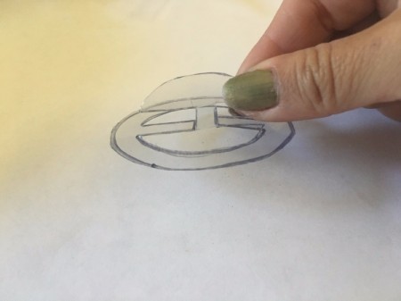 DIY Bra Strap Hider - remove from sheet of plastic