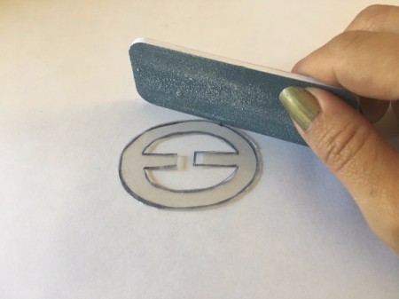 DIY Bra Strap Hider - file down rough edges