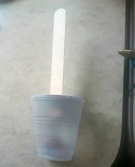 Handmade Maracas for Children - glue circle down to cup and glue stick in slit if necessary