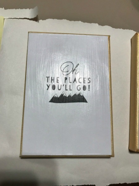 How to Mod Podge Cardstock to Canvas - allow to dry