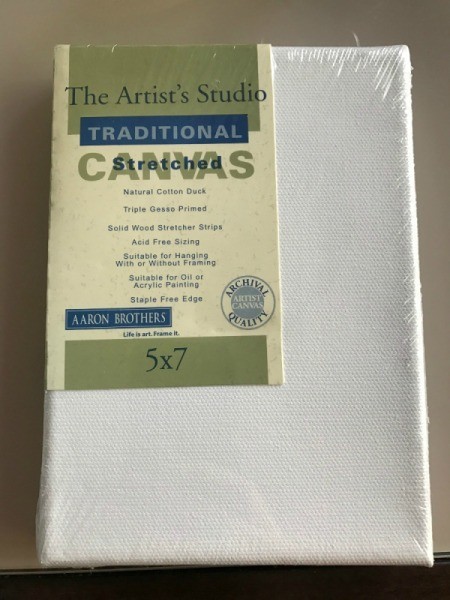 How to Mod Podge Cardstock to Canvas - supplies, canvas