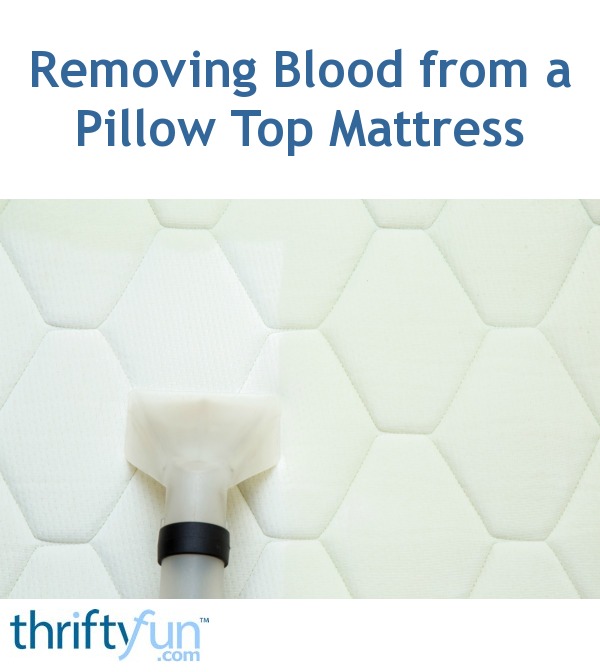 Removing Blood from a Pillow Top Mattress ThriftyFun