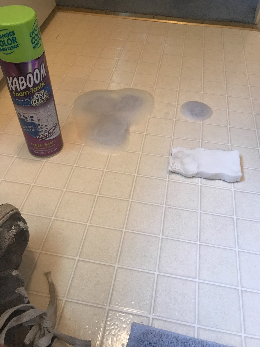 Removing A Pvc Purple Primer Stain On A Floor Thriftyfun