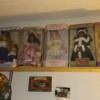 Value of Porcelain Dolls - boxed dolls on a shelf