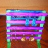 Craft Stick Earring Holder - finished earring holder