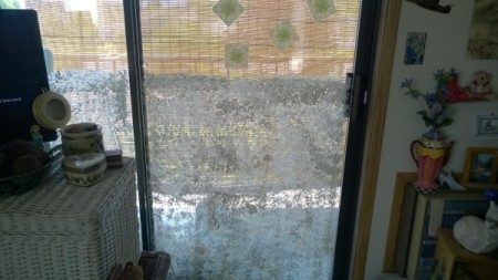 Paint Window to Hide Parking Lot - painted window