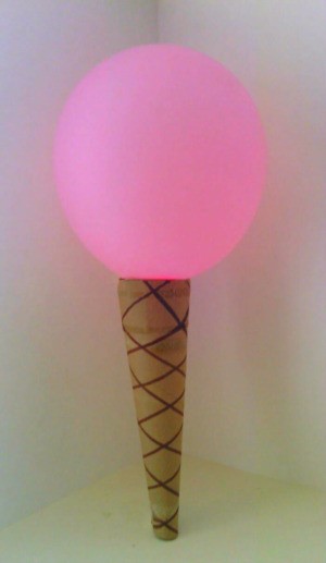 Balloon Ice Cream Cone Decoration - pink balloon ice cream cone