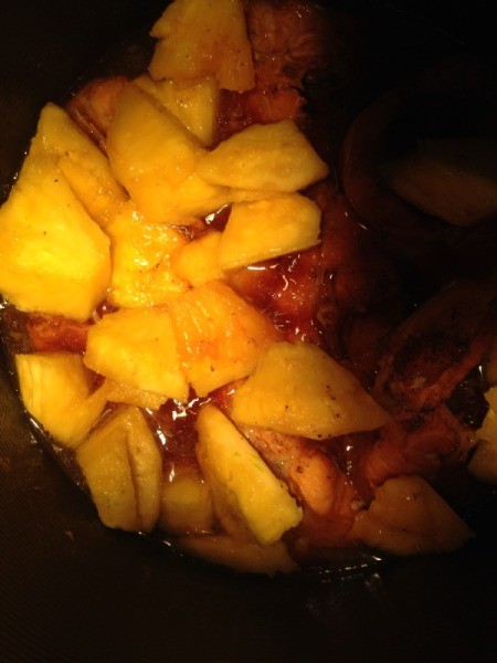 Pineapple in pan