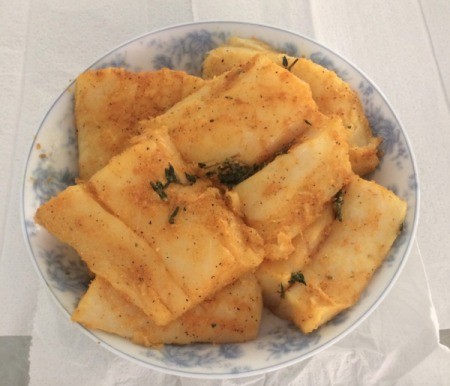 Lightly Fried Cod Fillet on plate